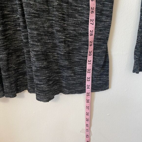 We The Free Stone Cold Split Back Long Sleeve Turtleneck Top Black Gray Medium - Picture 5 of 11